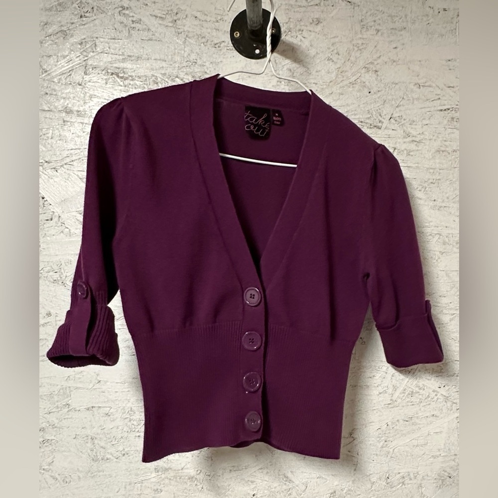 Take Out Women's Junior Purple Sweater